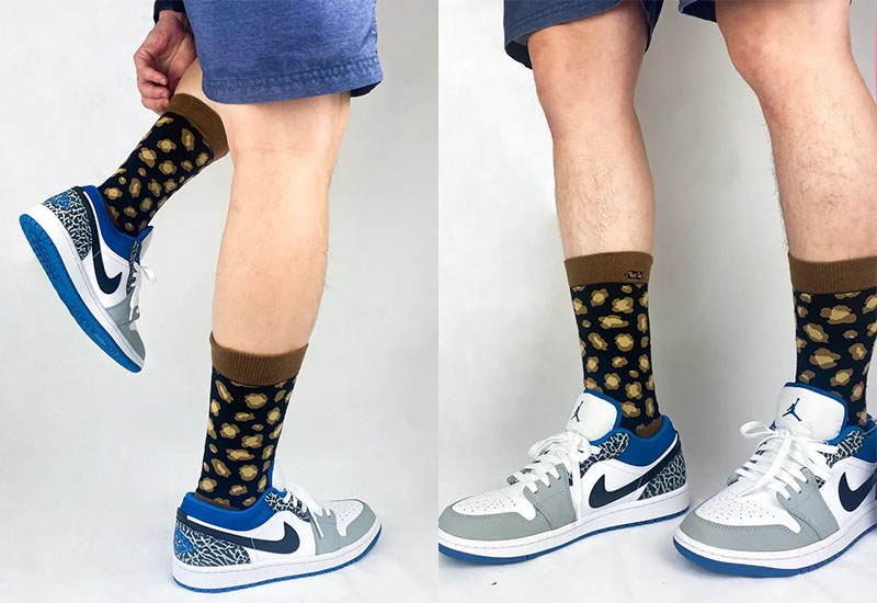 豹紋襪-咖黑 厚襪款(2種尺寸) 